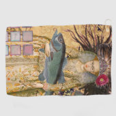 ヴィンテージ魚座の女性ゴシッククラシック体 ゴルフタオル (横)