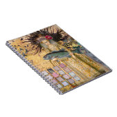 ヴィンテージ魚座の女性ゴシッククラシック体 ノートブック (右側)