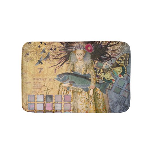 ヴィンテージ魚座の女性ゴシッククラシック体 バスマット (正面)