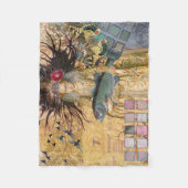 ヴィンテージ魚座の女性ゴシッククラシック体 フリースブランケット (正面)