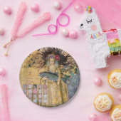 ヴィンテージ魚座の女性ゴシッククラシック体 ペーパープレート (パーティー)