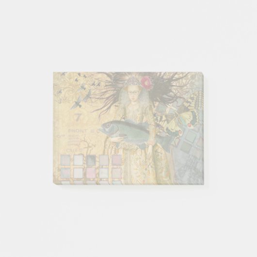 ヴィンテージ魚座の女性ゴシッククラシック体 ポストイット (正面)