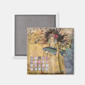 ヴィンテージ魚座の女性ゴシッククラシック体 マグネット (正面/裏面)