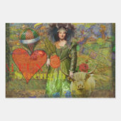 ヴィンテージ魚座の女性ゴシッククラシック体 ラッピングペーパーシート (正面3)