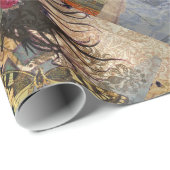 ヴィンテージ魚座の女性ゴシッククラシック体 ラッピングペーパー (ロールコーナー)