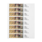 ヴィンテージ魚座の女性ゴシッククラシック体 ラップアラウンド宛名ラベル (シート)