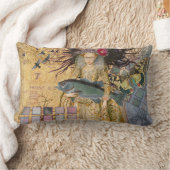 ヴィンテージ魚座の女性ゴシッククラシック体 ランバークッション (ブランケット)