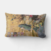 ヴィンテージ魚座の女性ゴシッククラシック体 ランバークッション (裏面)