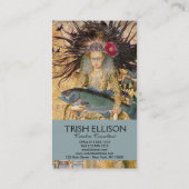 ヴィンテージ魚座の女性ゴシッククラシック体 名刺 (裏面)