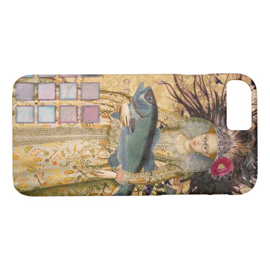 ヴィンテージ魚座の女性ゴシッククラシック体 Case-Mate iPhoneケース (裏面(横))