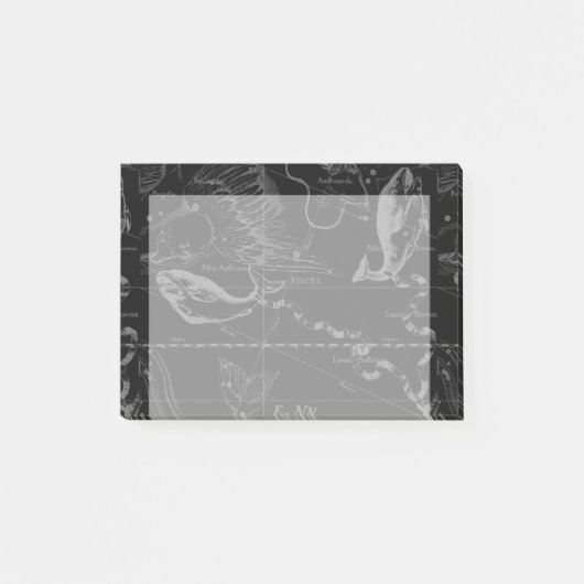 ヴィンテージ魚座ヘベリアス版木、銅版、版画 ポストイット (正面)