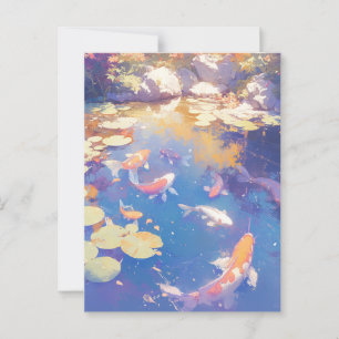ヴィンテージ魚水彩画絵を描葉書 ポストカード