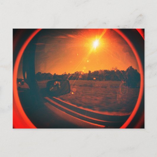 ヴィンテージ魚眼レンズ葉書 ポストカード (正面)