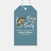 ヴィンテージ魚釣りをテーマにした60th誕生日パーティー ギフトタグ (裏面)