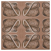 ヴィンテージ魚釣りアンティークバスケット生地 ファブリック (見本)