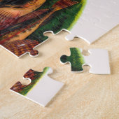 ヴィンテージ魚釣りギアシガーラベルアートシーロビン ジグソーパズル (側面)