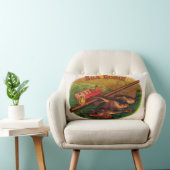 ヴィンテージ魚釣りギアシガーラベルアートシーロビン ランバークッション (椅子)