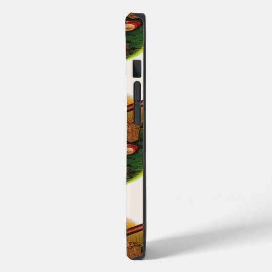 ヴィンテージ魚釣りギアシガーラベルアートシーロビン Case-Mate iPhoneケース (裏面 / 左)