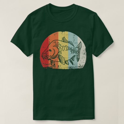 ヴィンテージ魚釣りギフトパパp魚釣り tシャツ (デザイン正面)