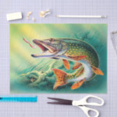 ヴィンテージ魚釣りパーティーかわいい組織 薄葉紙 (クラフト)