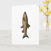 ヴィンテージ魚釣りファーザーズ・デイ カード (黄色い花)