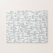 ヴィンテージ魚釣りフック ジグソーパズル (横)