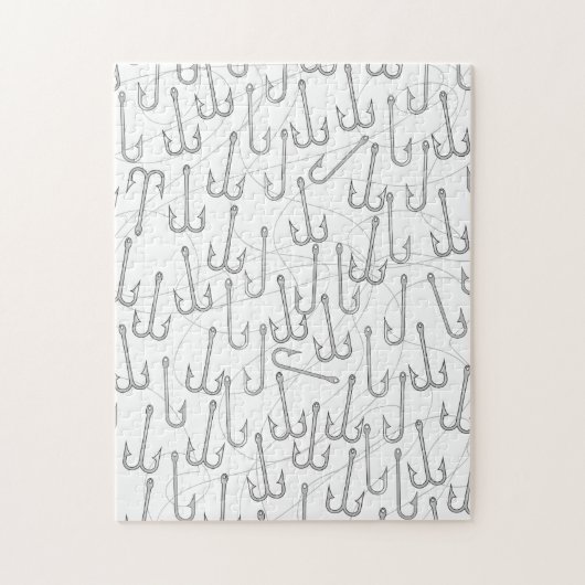 ヴィンテージ魚釣りフック ジグソーパズル (縦)