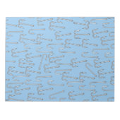 ヴィンテージ魚釣りフック ノートパッド (正面)