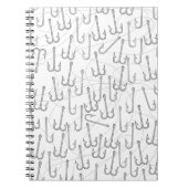 ヴィンテージ魚釣りフック ノートブック (正面)