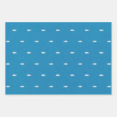 ヴィンテージ魚釣りボートシーン父の日 ラッピングペーパーシート (正面3)