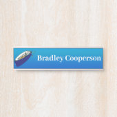 ヴィンテージ魚釣りボートロぶら下がったッドのドアシンボルや象徴 サインプレート (正面)