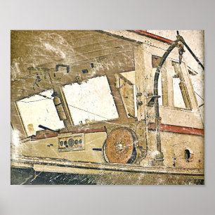 ヴィンテージ魚釣りボート航海のポスター ポスター