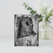 ヴィンテージ魚釣りボート。 ポストカード (スタンド正面)