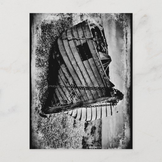 ヴィンテージ魚釣りボート。 ポストカード (正面)