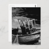 ヴィンテージ魚釣りボート。 ポストカード (正面/裏面)