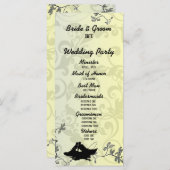 ヴィンテージ魚釣りラバーズツリー結婚式 プログラム (正面/裏面)