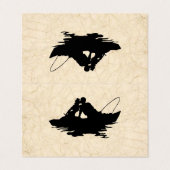 ヴィンテージ魚釣りラバーズ座席表 名刺 (外部フラット)