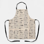 ヴィンテージ魚釣りルアー：アンティーク1900年代の漁師 エプロン (正面)