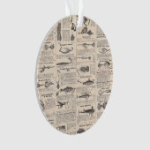 ヴィンテージ魚釣りルアー:アンティーク1900年代の漁師 オーナメント (正面)