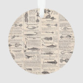 ヴィンテージ魚釣りルアー:アンティーク1900年代の漁師 オーナメント (裏面)