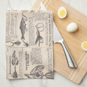 ヴィンテージ魚釣りルアー：アンティーク1900年代の漁師 キッチンタオル (四つ折り)