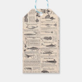 ヴィンテージ魚釣りルアー:アンティーク1900年代の漁師 ギフトタグ (正面)