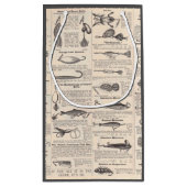 ヴィンテージ魚釣りルアー:アンティーク1900年代の漁師 スモールペーパーバッグ (裏面)