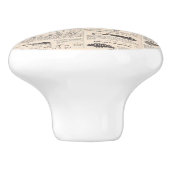 ヴィンテージ魚釣りルアー：アンティーク1900年代の漁師 セラミックノブ (側面)