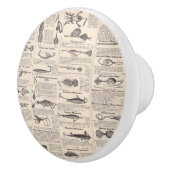 ヴィンテージ魚釣りルアー：アンティーク1900年代の漁師 セラミックノブ (右)