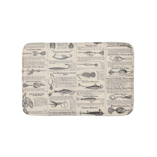 ヴィンテージ魚釣りルアー:アンティーク1900年代の漁師 バスマット (正面)