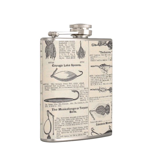 ヴィンテージ魚釣りルアー：アンティーク1900年代の漁師 フラスク (右)