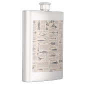 ヴィンテージ魚釣りルアー:アンティーク1900年代の漁師 フラスク (右)