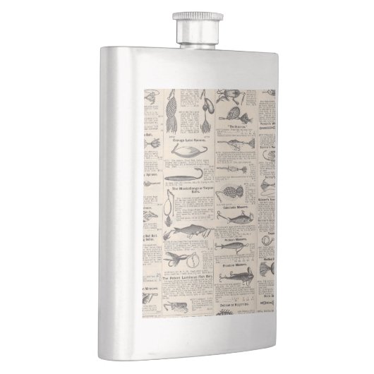 ヴィンテージ魚釣りルアー:アンティーク1900年代の漁師 フラスク (右)