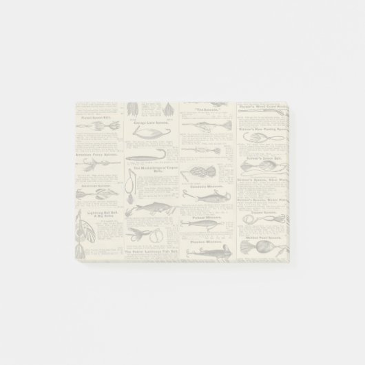 ヴィンテージ魚釣りルアー:アンティーク1900年代の漁師 ポストイット (正面)